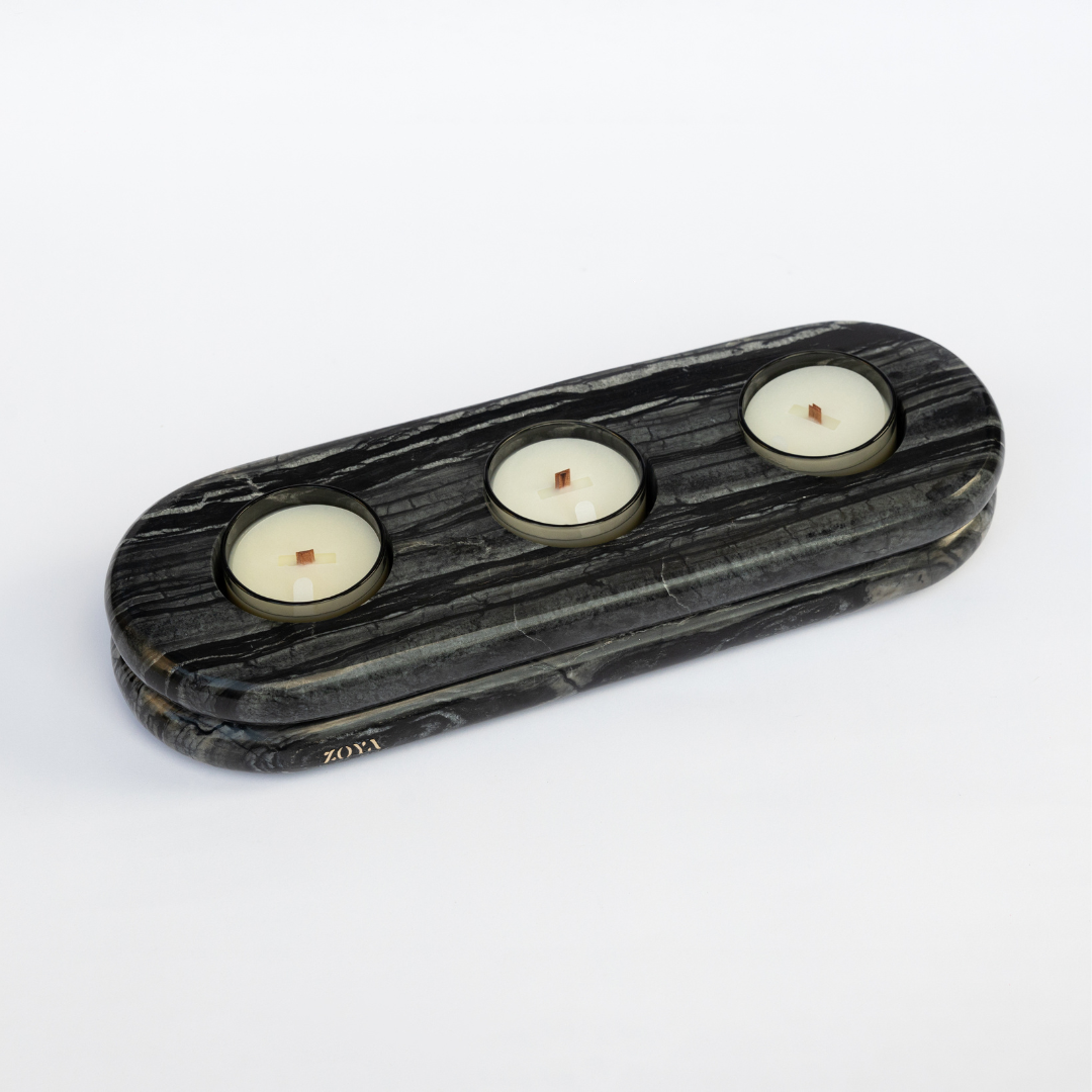 The Triple Candle Holder - ZoyaStones