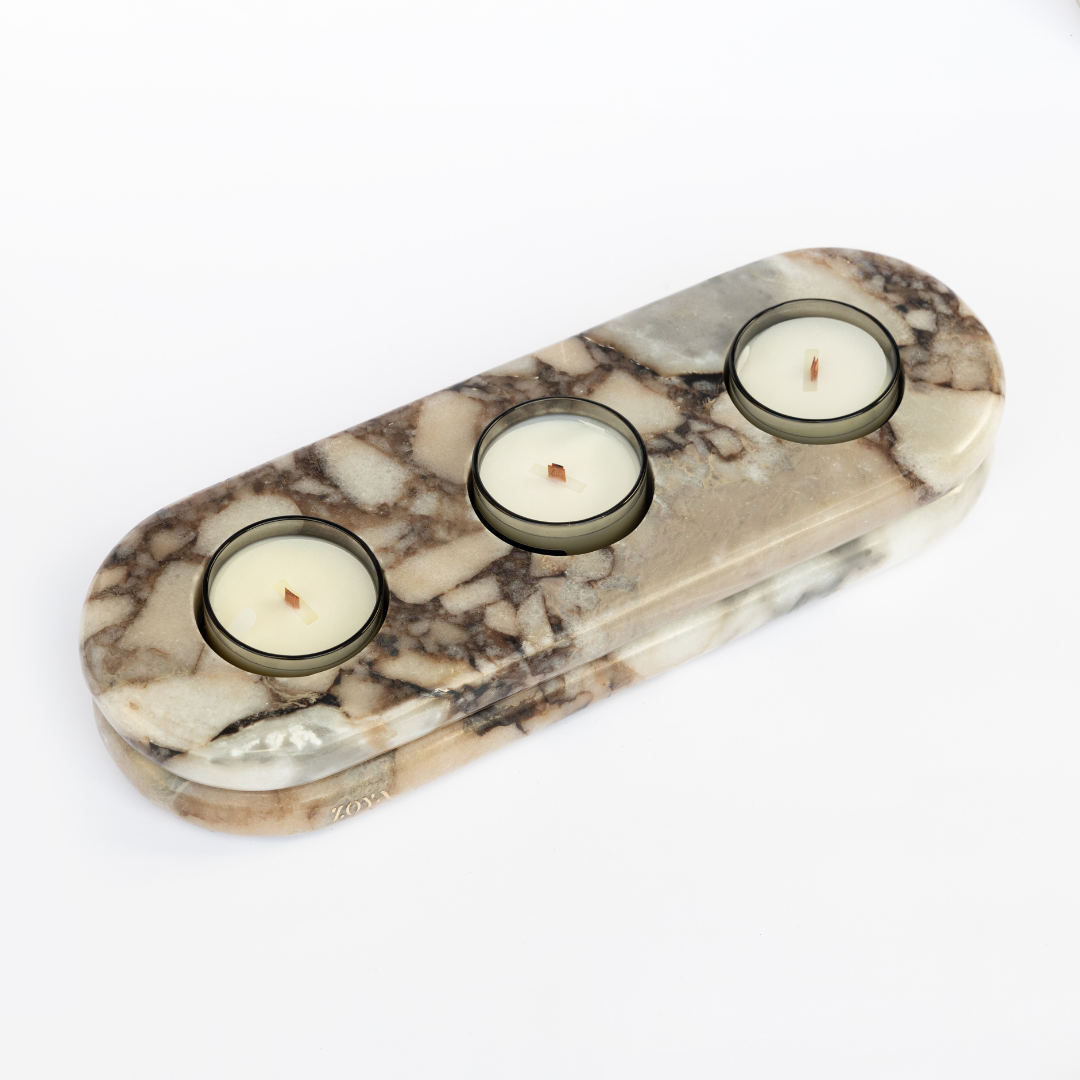 The Triple Candle Holder - ZoyaStones