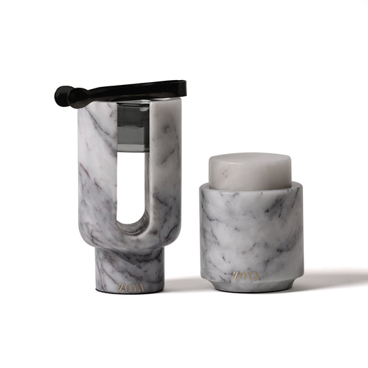 Lilac Marble Mabkhar Set - ZoyaStones
