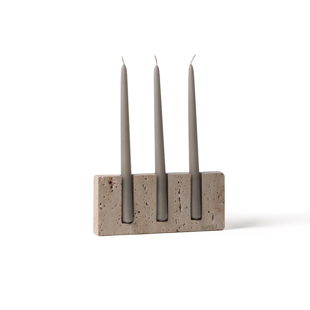 Travertine Candle Holder - ZoyaStones