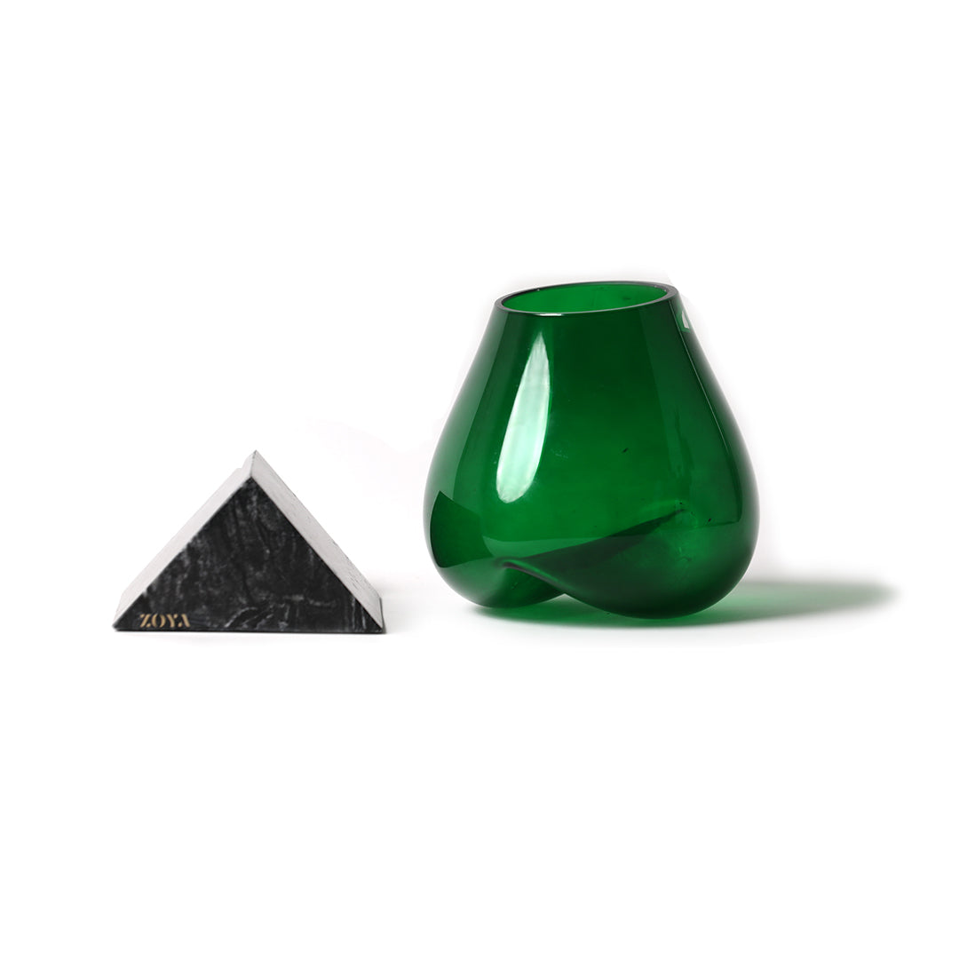 Luna Marble Base with Melted Glass - ZoyaStones