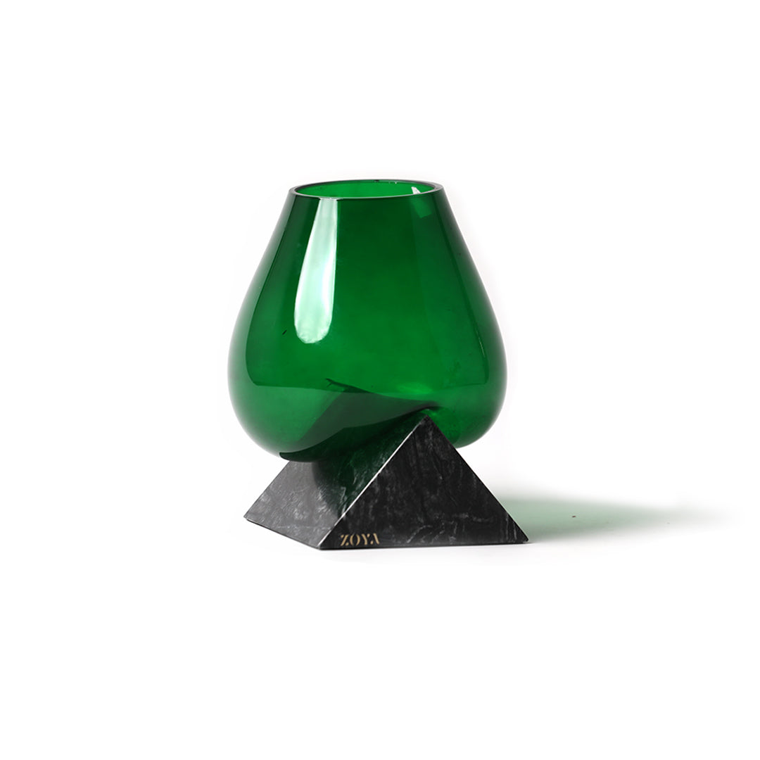Luna Marble Base with Melted Glass - ZoyaStones