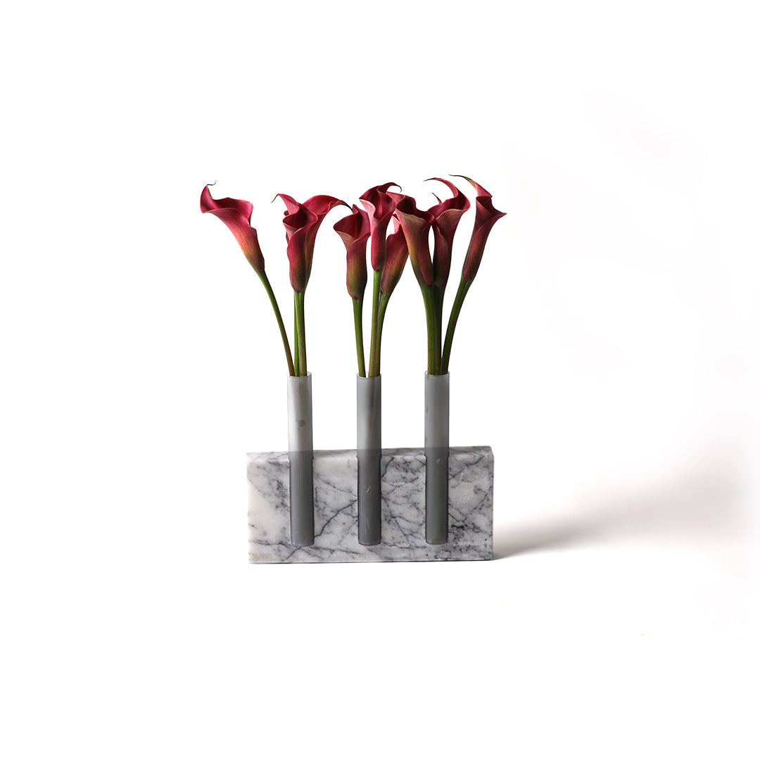 Lilac Marble Base with Glass Tubes - ZoyaStones