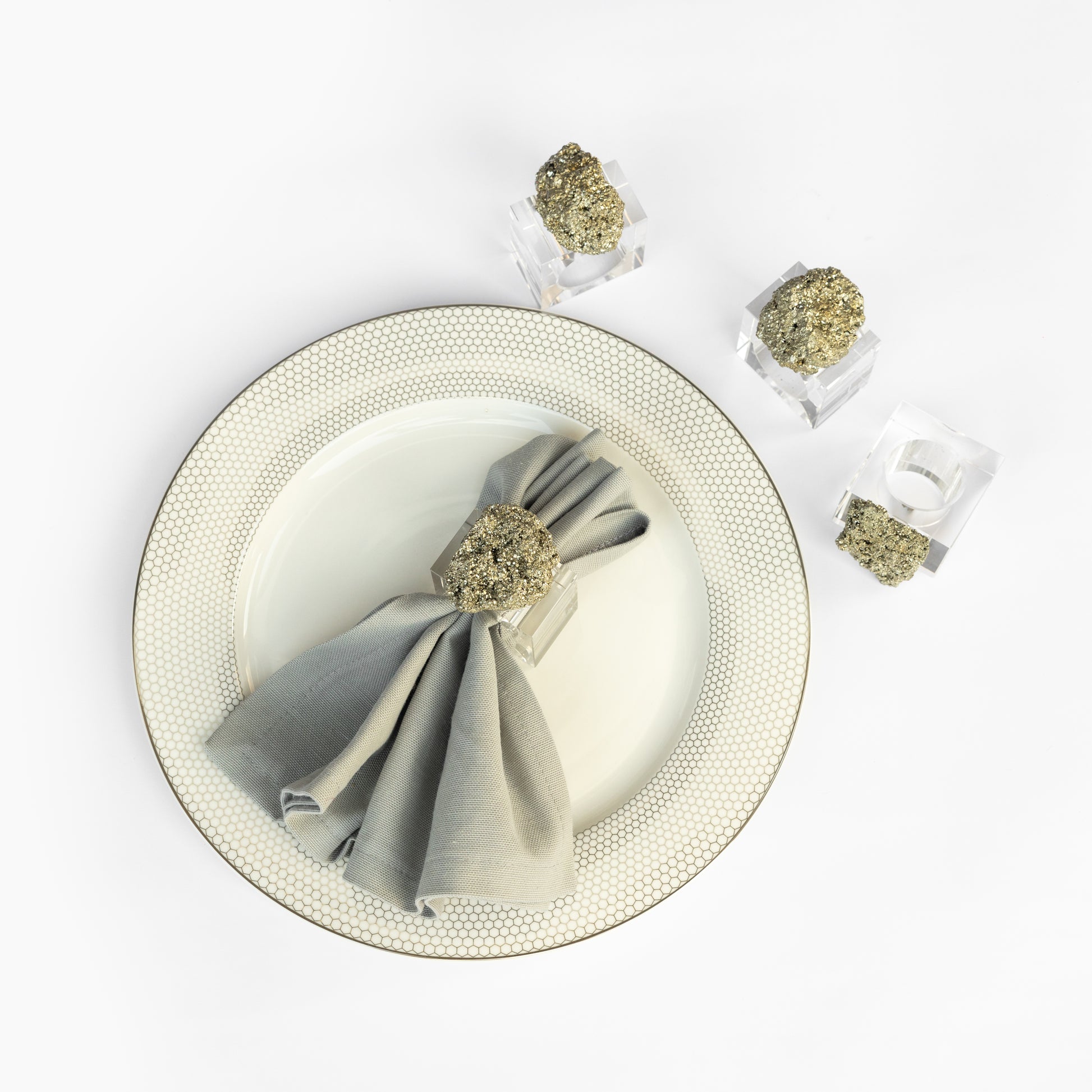 Crystal Napkin Rings Set - ZoyaStones