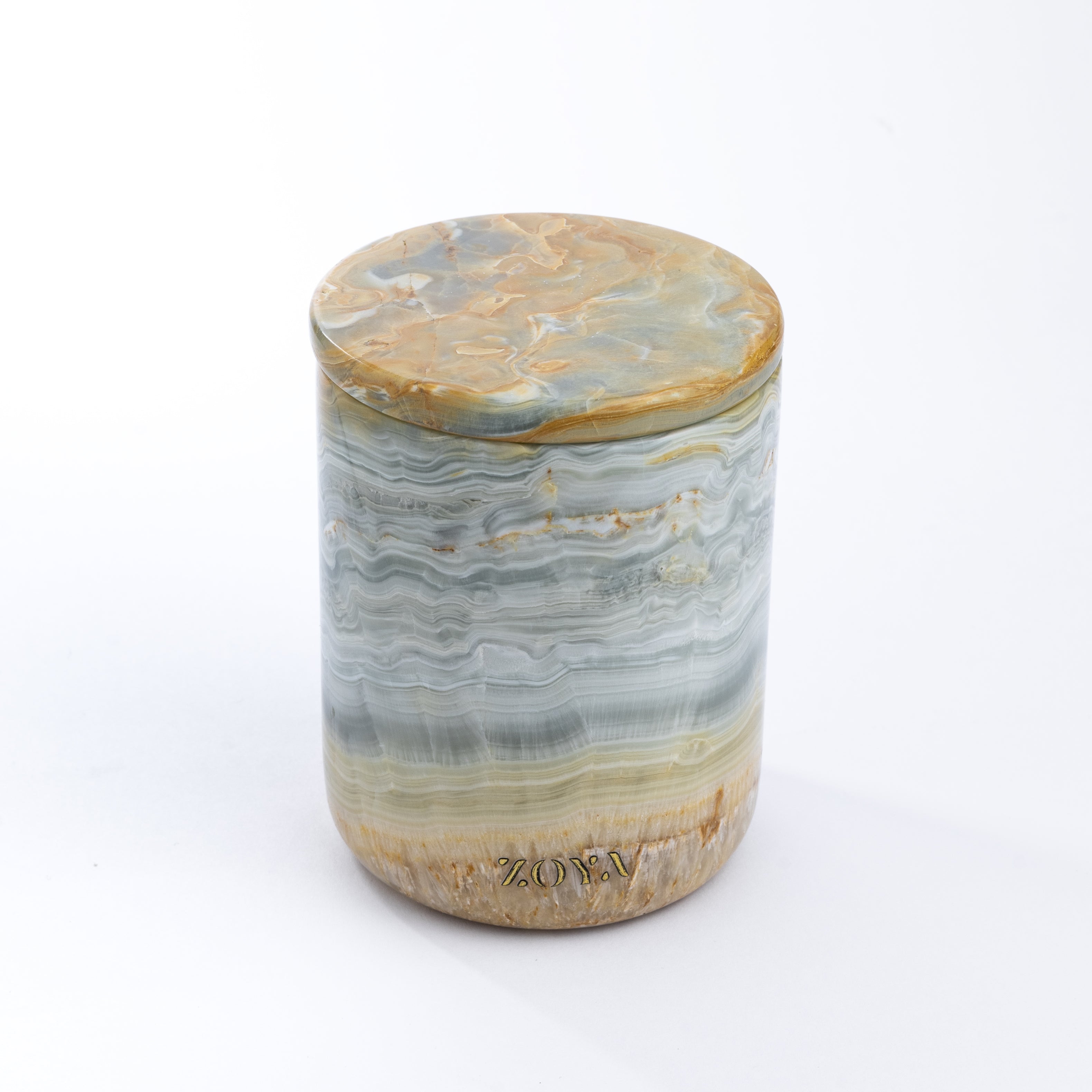 Blue Onyx Candle Jar