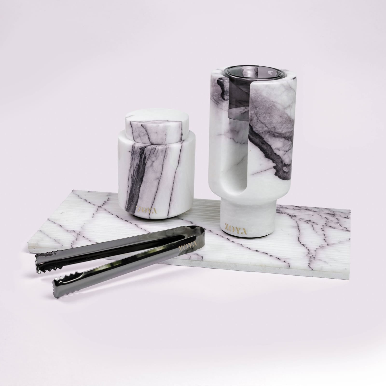 Lilac Marble Mabkhar Set