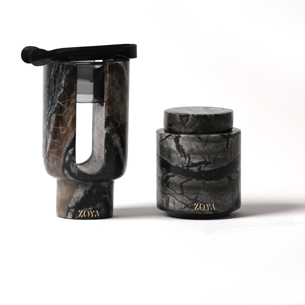 Luna Marble Mabkhar Set - ZoyaStones