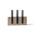 Travertine Marble Base with Glass Tubes - ZoyaStones