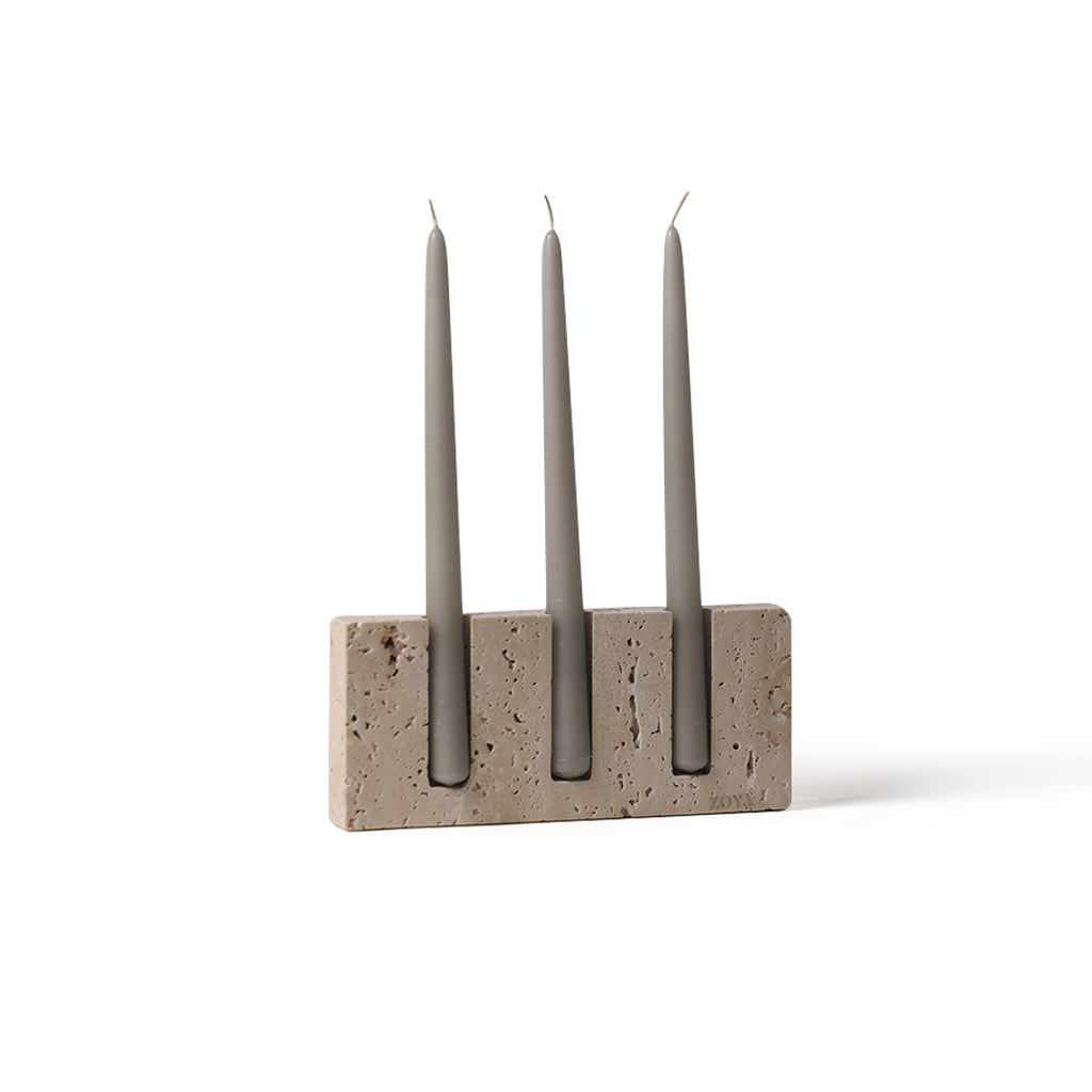 Travertine Candle Holder - ZoyaStones