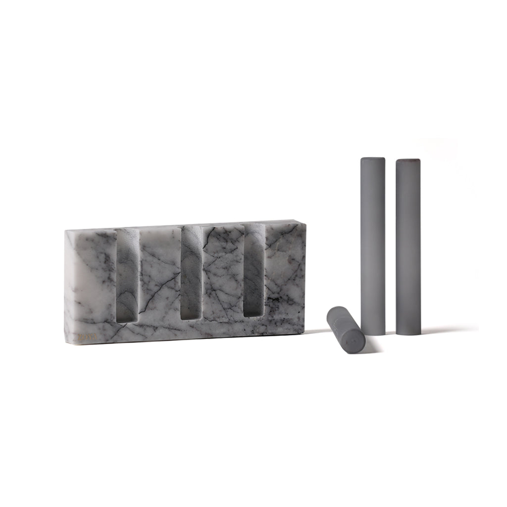 Lilac Marble Base with Glass Tubes - ZoyaStones