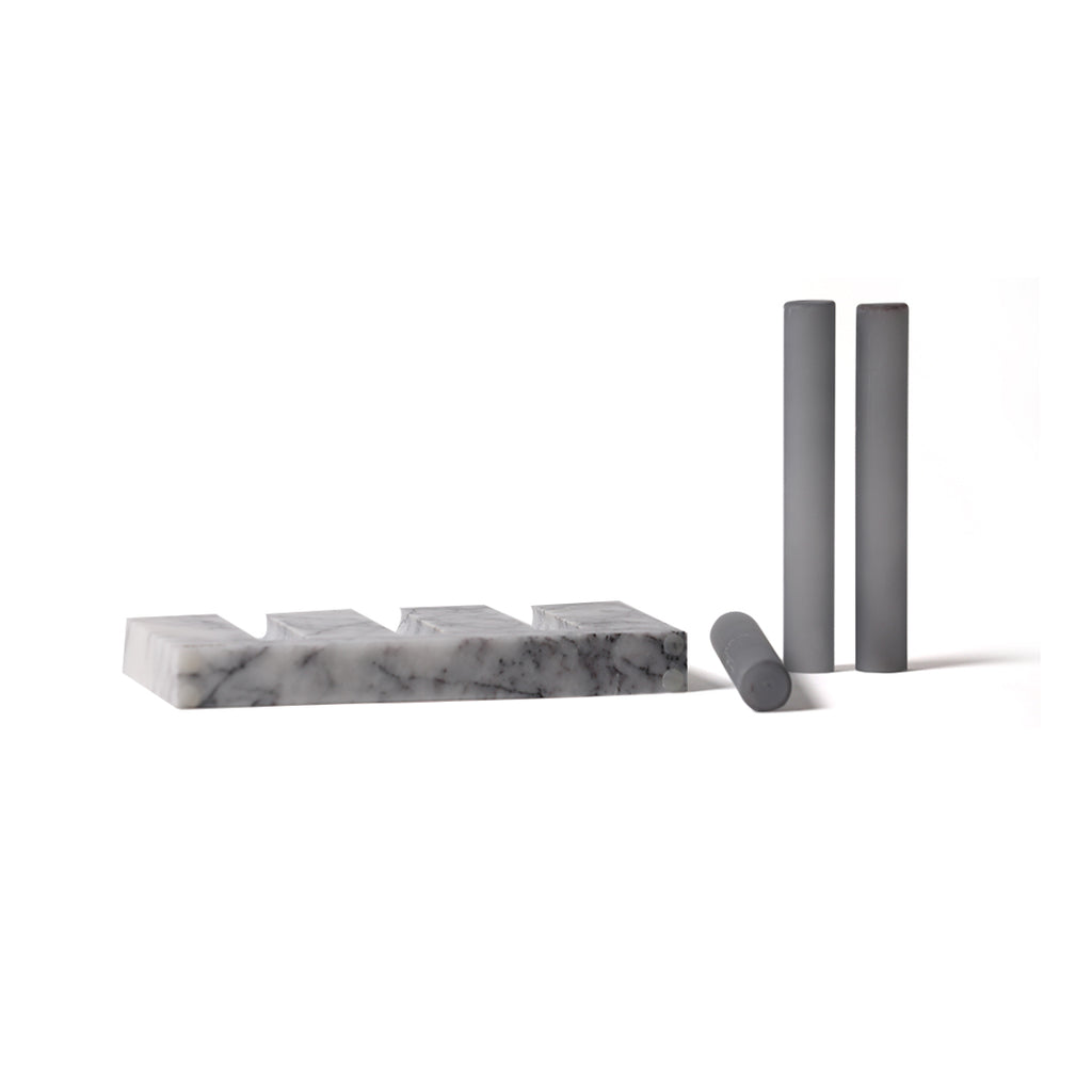 Lilac Marble Base with Glass Tubes - ZoyaStones