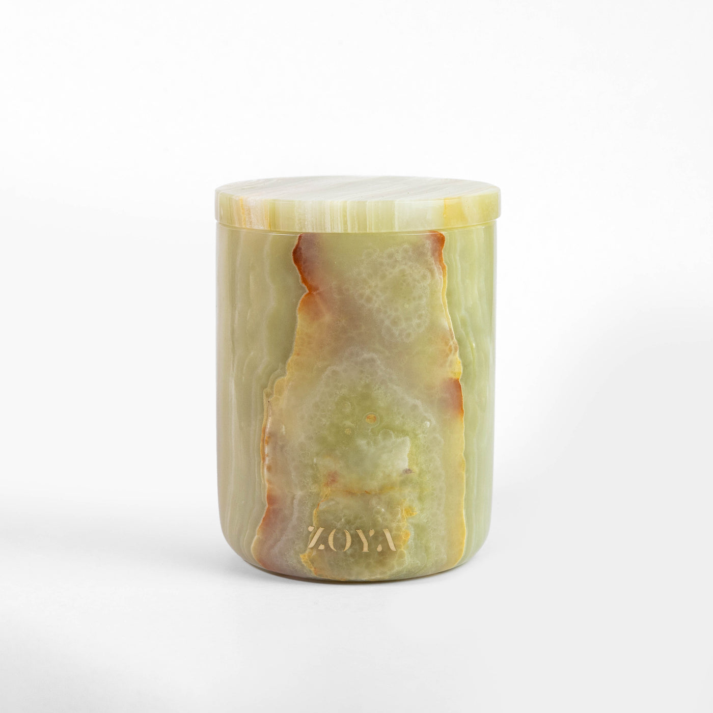 Green Onyx Candle Jar