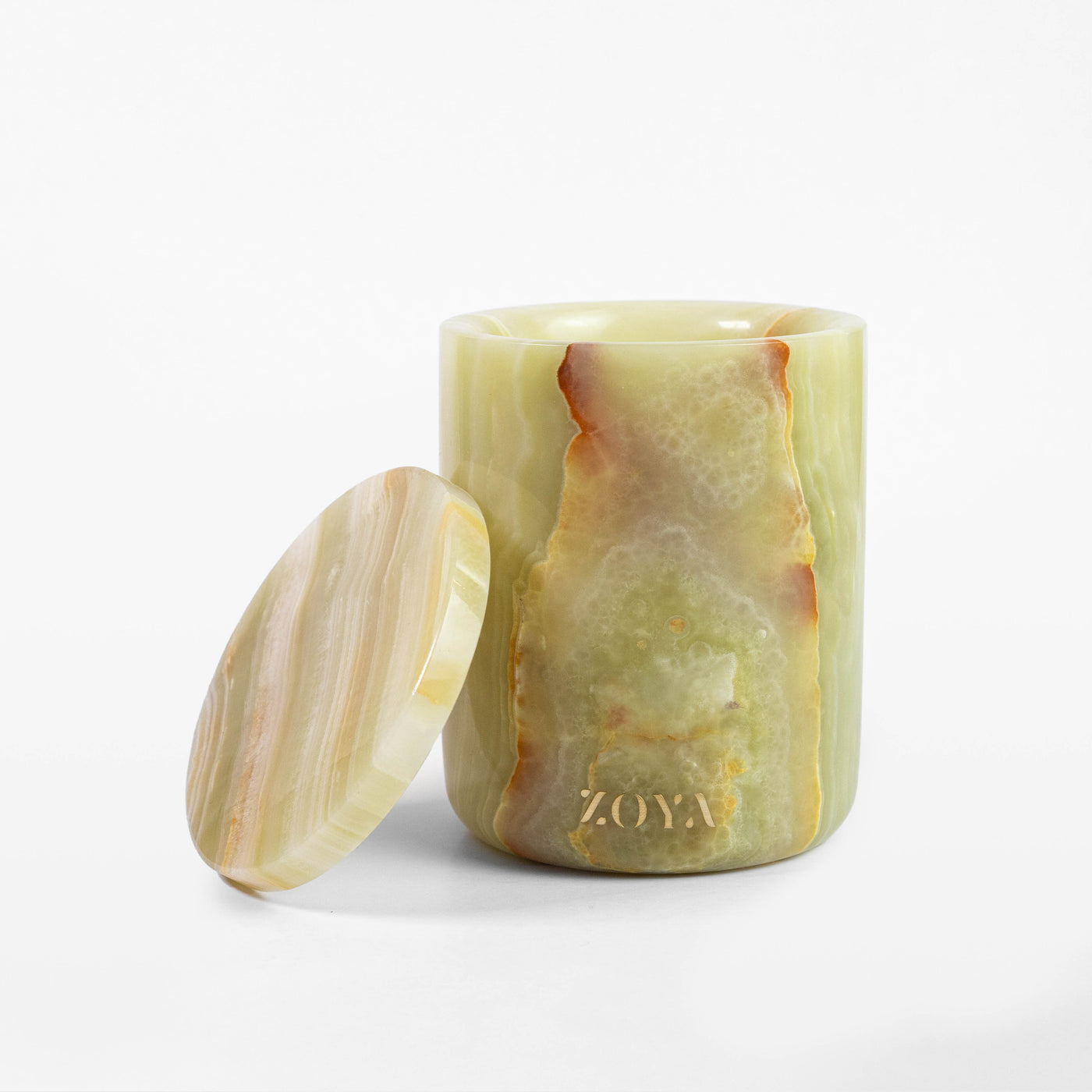 Green Onyx Candle Jar