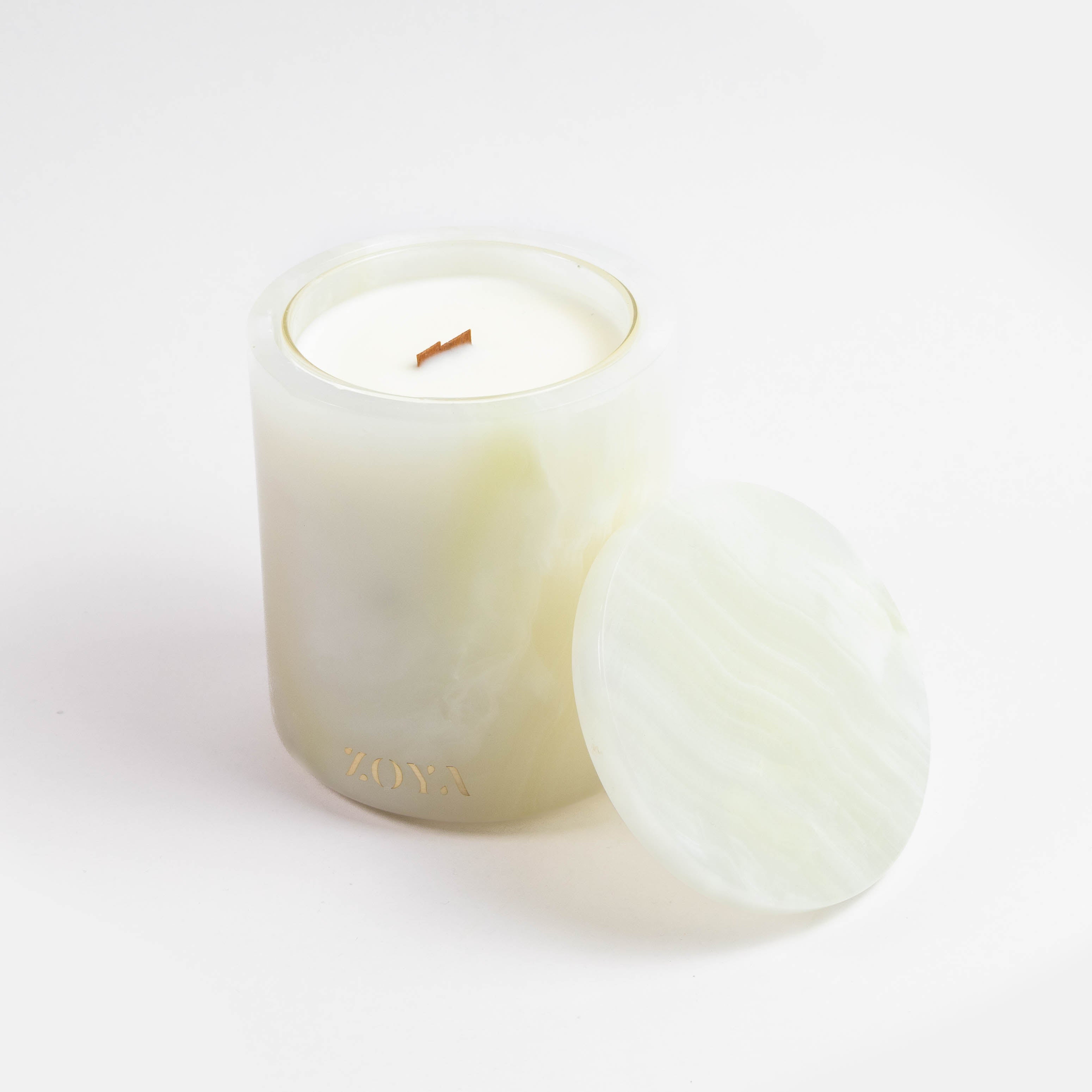 White Onyx Candle Jar