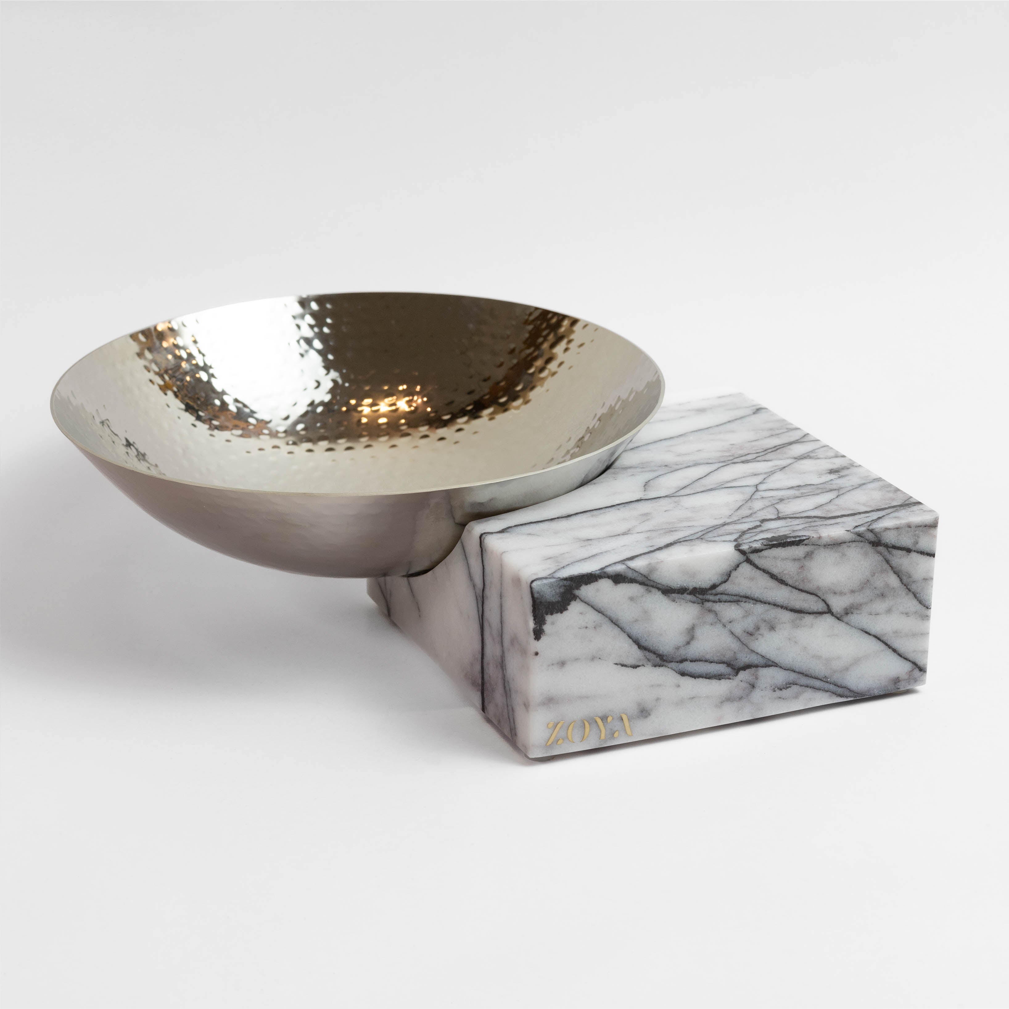 Lilac Hammered Metal Bowl