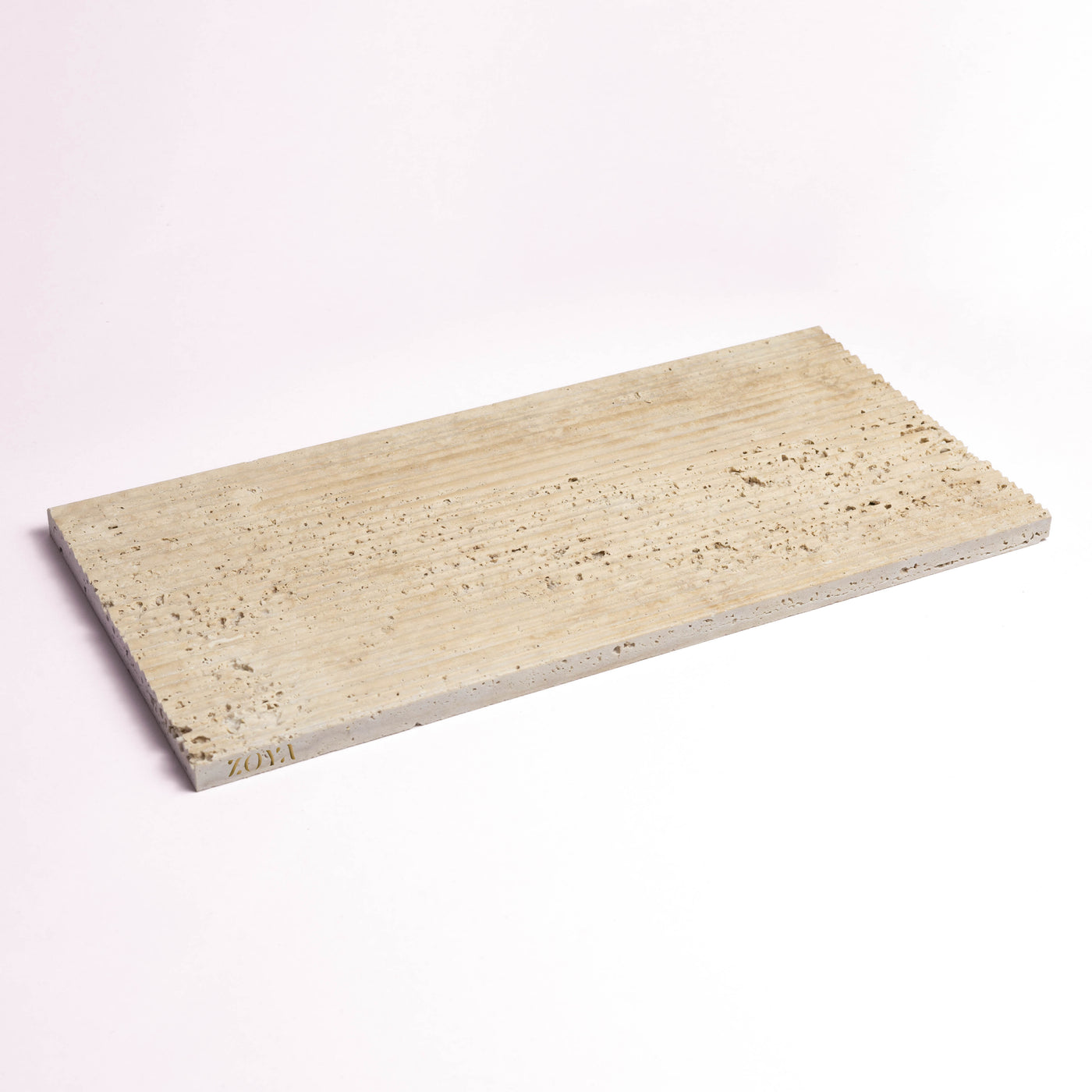 Travertine fluted tray big size