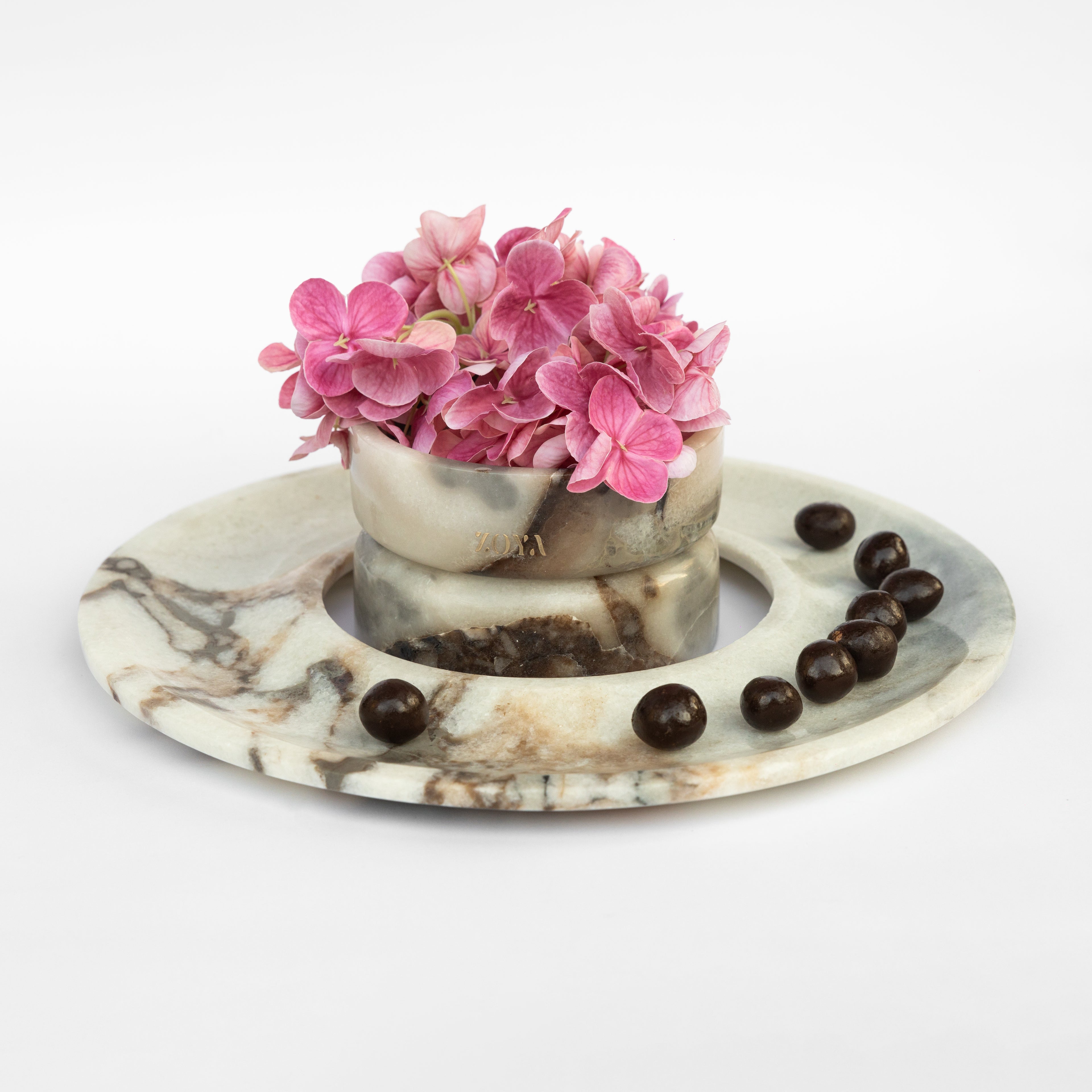 Calacatta Viola Round Plate
