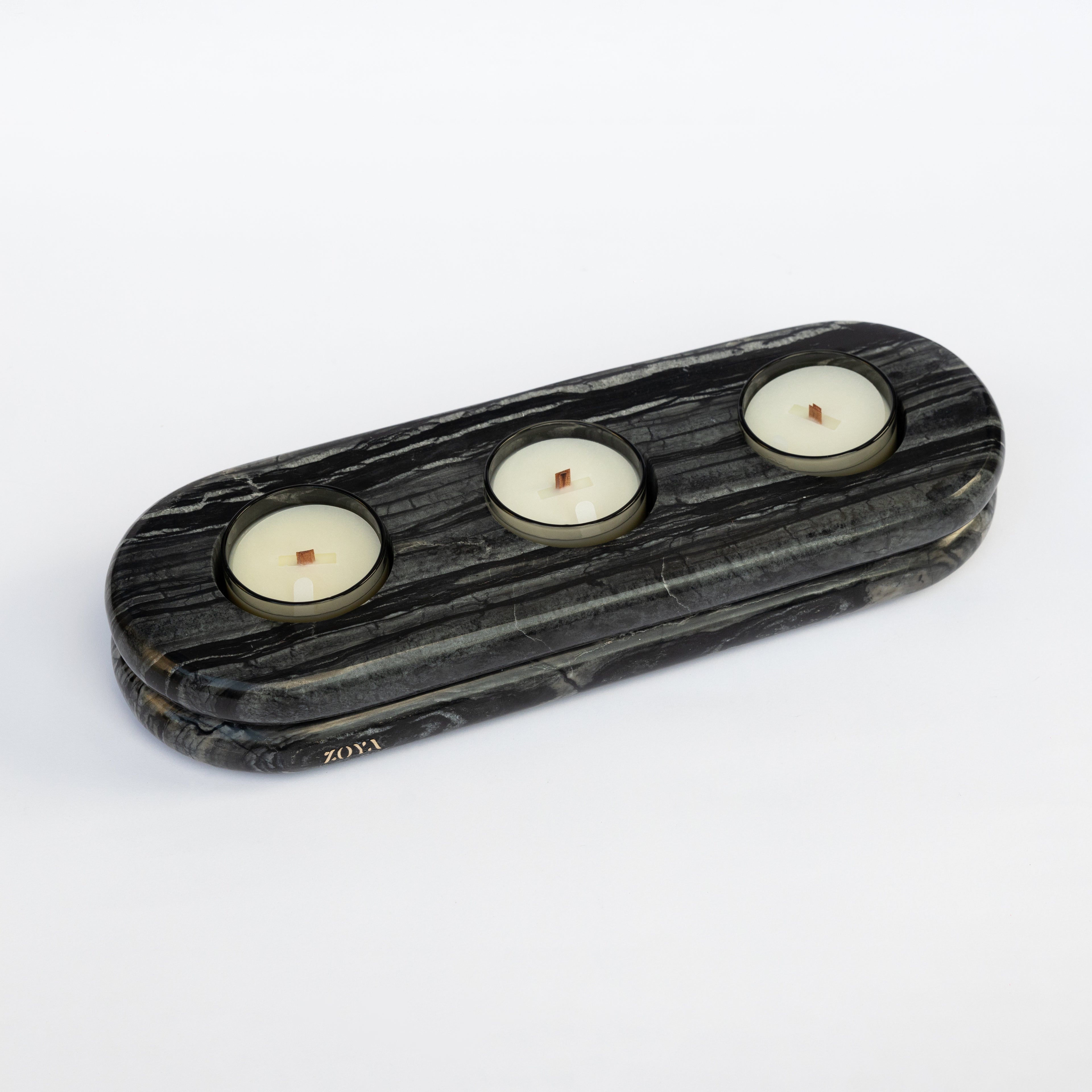 Luna Triple Candle Holder Set
