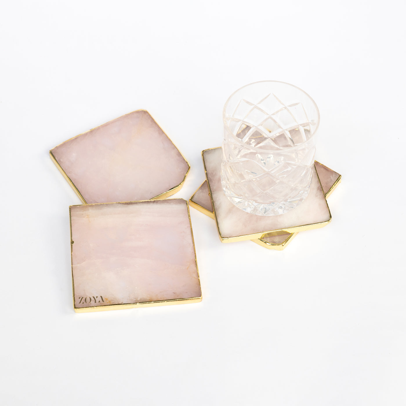 Crystal Coaster Set - ZoyaStones