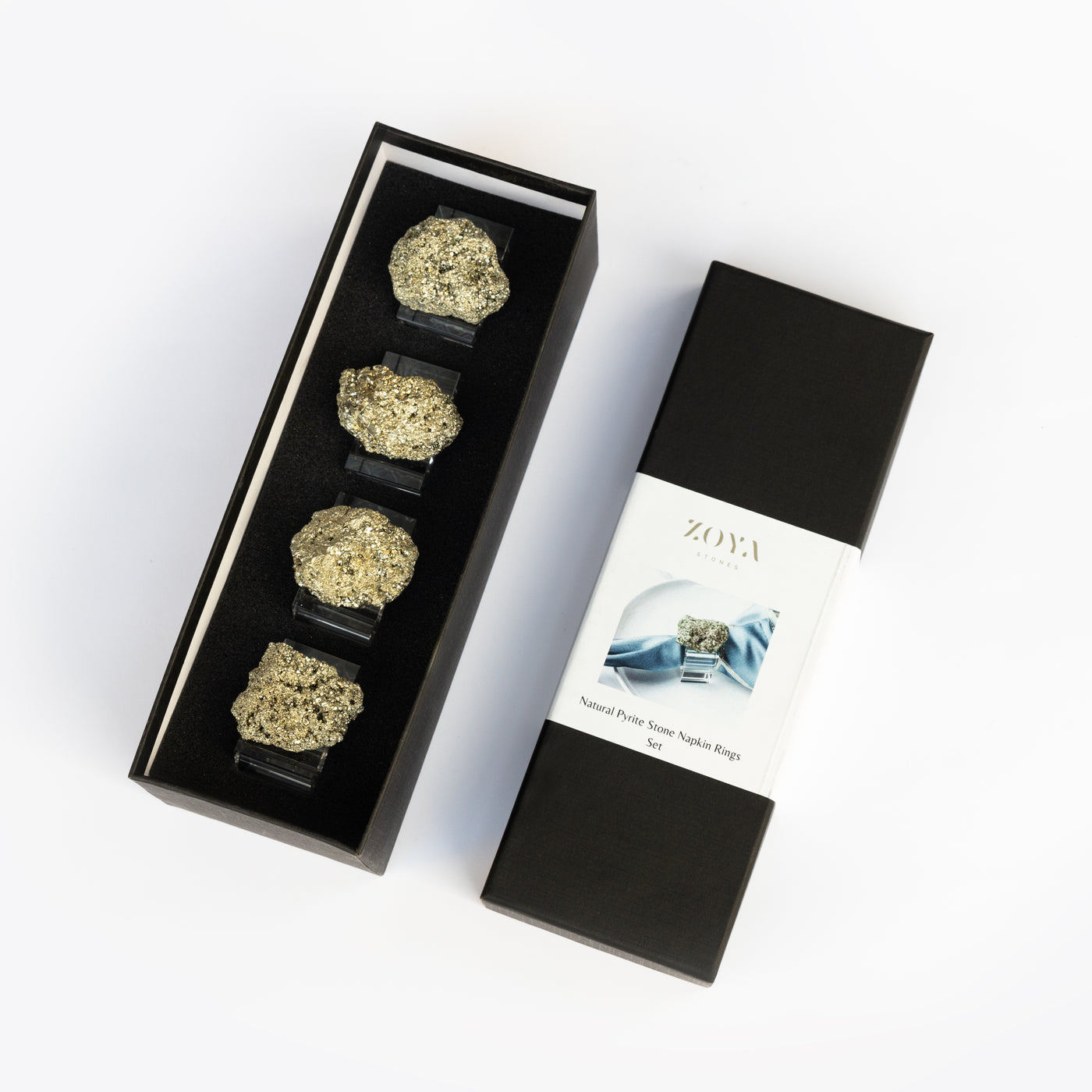 Crystal Napkin Rings Set - ZoyaStones