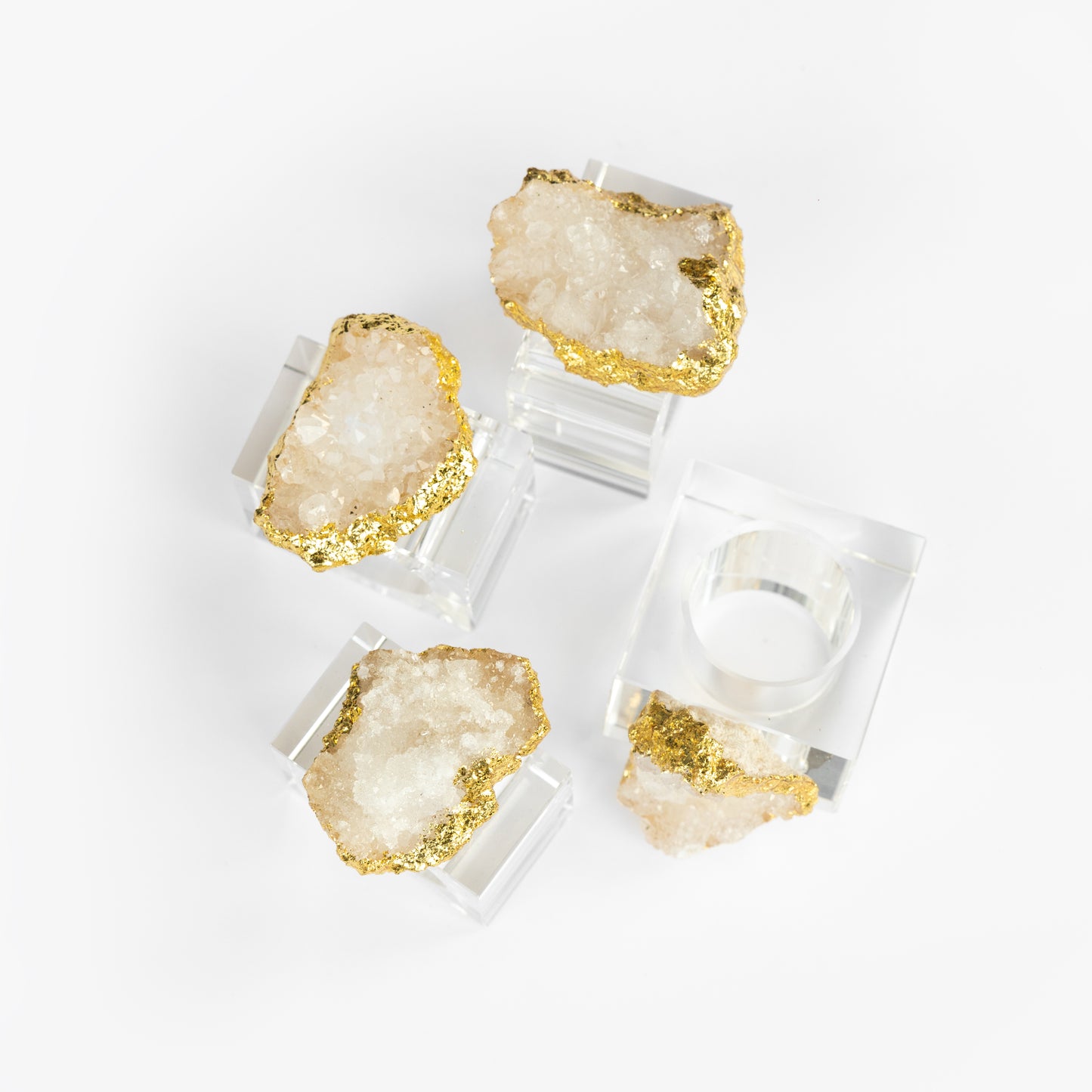 Crystal Napkin Rings Set